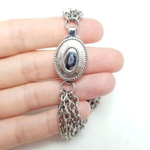 Vintage Avon Multi Strand Chain Bracelet, Silver Tone, Retro Estate